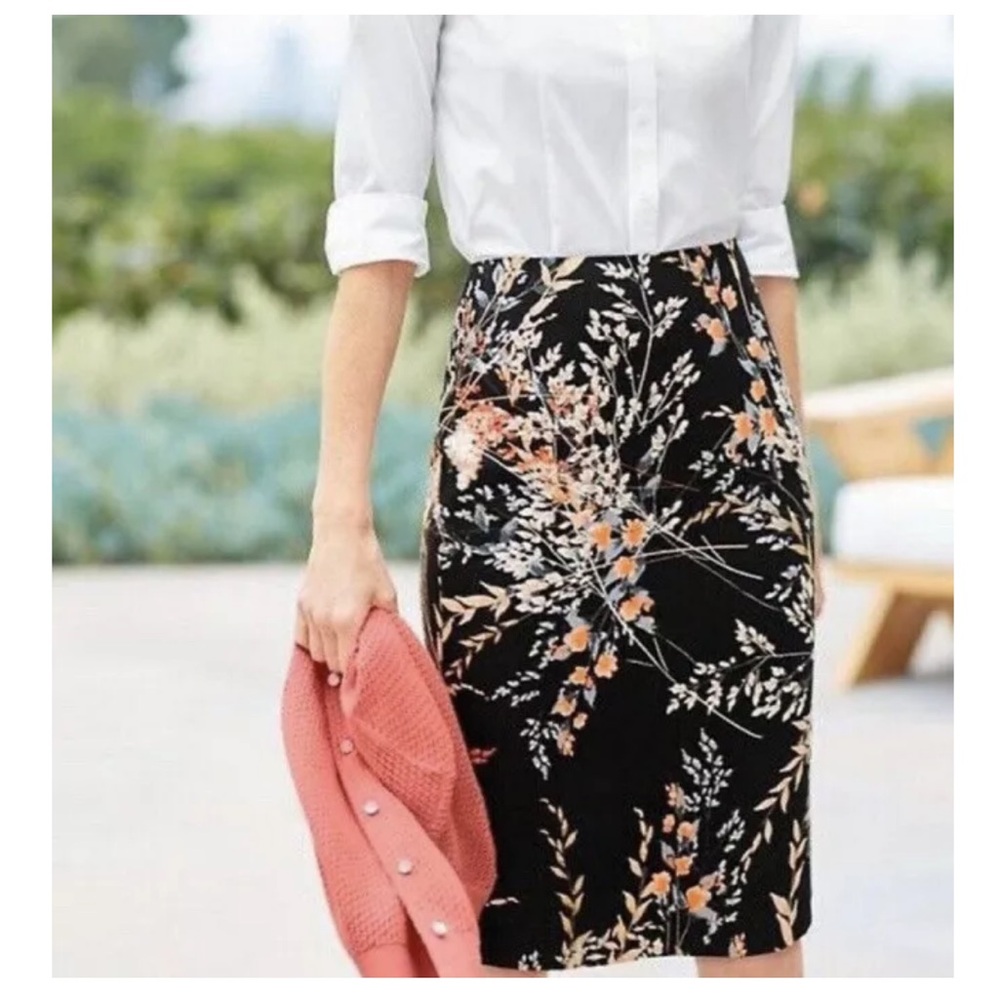 Talbots Wispy Floral Pencil Skirt